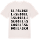 Vintage White t-shirt med Blåskog ordlek t-shirt