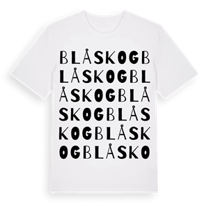Blåskog ordlek t-shirt – ekologisk bomull t-shirt från Pinshirt