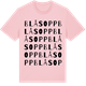 Pink Cotton t-shirt med Blåsopp ordlek t-shirt