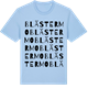 Blue Soul t-shirt med Blästermo ordlek t-shirt