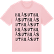 Pink Cotton t-shirt med Blåsut ordlek t-shirt