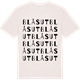 Vintage White t-shirt med Blåsut ordlek t-shirt