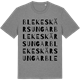 Mid Heather Gray t-shirt med Blekeskärs ungar ordlek t-shirt