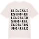 Vintage White t-shirt med Blekeskärs ungar ordlek t-shirt