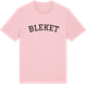 Pink Cotton t-shirt med Bleket böjd t-shirt
