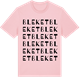 Pink Cotton t-shirt med Bleket ordlek t-shirt