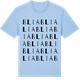 Blue Soul t-shirt med Blia ordlek t-shirt