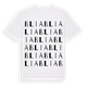 White t-shirt med Blia ordlek t-shirt