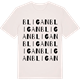 Vintage White t-shirt med Bligan ordlek t-shirt