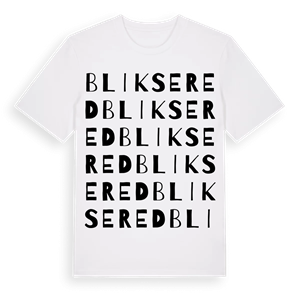 Bliksered ordlek t-shirt – ekologisk bomull t-shirt från Pinshirt