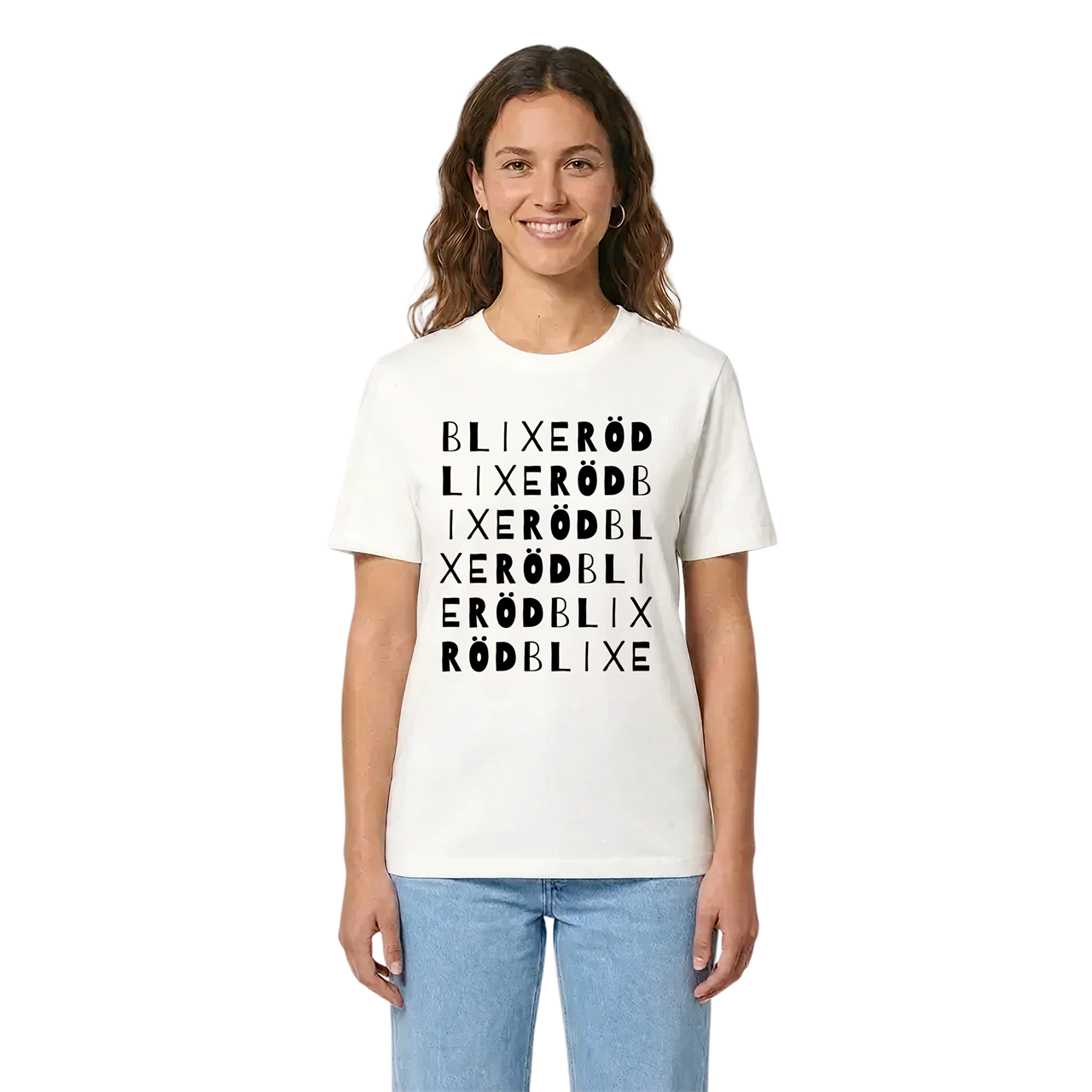Blixeröd ordlek t-shirt i miljö
