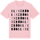 Pink Cotton t-shirt med Blixeröd ordlek t-shirt