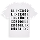 White t-shirt med Blixeröd ordlek t-shirt