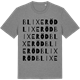 Mid Heather Gray t-shirt med Blixeröd ordlek t-shirt