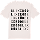 Vintage White t-shirt med Blixeröd ordlek t-shirt