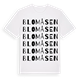 White t-shirt med Blomåsen ordlek t-shirt