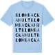 Blue Soul t-shirt med Blombackahult ordlek t-shirt
