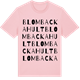 Pink Cotton t-shirt med Blombackahult ordlek t-shirt