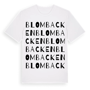 Blombacken ordlek t-shirt – ekologisk bomull t-shirt från Pinshirt