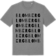 Mid Heather Gray t-shirt med Blomberg ordlek t-shirt
