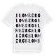 White t-shirt med Blomberg ordlek t-shirt