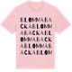 Pink Cotton t-shirt med Blommabacka ordlek t-shirt