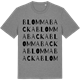Mid Heather Gray t-shirt med Blommabacka ordlek t-shirt