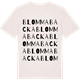 Vintage White t-shirt med Blommabacka ordlek t-shirt