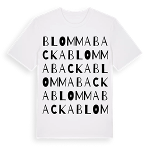 Blommabacka ordlek t-shirt – ekologisk bomull t-shirt från Pinshirt