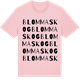 Pink Cotton t-shirt med Blommaskog ordlek t-shirt
