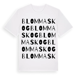 Blommaskog ordlek t-shirt – ekologisk bomull t-shirt från Pinshirt