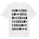 White t-shirt med Blommen ordlek t-shirt