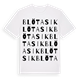 White t-shirt med Blötasik ordlek t-shirt