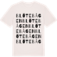 Vintage White t-shirt med Blötebågen ordlek t-shirt
