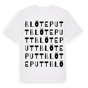 Blöteputt ordlek t-shirt – ekologisk bomull t-shirt från Pinshirt