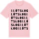Pink Cotton t-shirt med Blötskog ordlek t-shirt