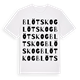 White t-shirt med Blötskog ordlek t-shirt