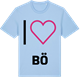 Blue Soul t-shirt med Jag älskar Bö t-shirt stort tryck