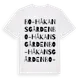 White t-shirt med Bo-Håkansgården ordlek t-shirt