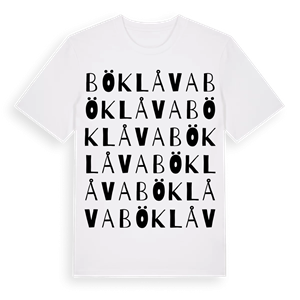 Bö Klåva ordlek t-shirt – ekologisk bomull t-shirt från Pinshirt