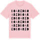 Pink Cotton t-shirt med Boared ordlek t-shirt