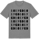 Mid Heather Gray t-shirt med Bobygd ordlek t-shirt