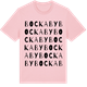 Pink Cotton t-shirt med Bockaby ordlek t-shirt