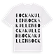 White t-shirt med Bockakullen ordlek t-shirt