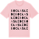 Pink Cotton t-shirt med Bockaskede ordlek t-shirt