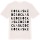 Vintage White t-shirt med Bockaskede ordlek t-shirt