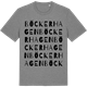 Mid Heather Gray t-shirt med Böckerhagen ordlek t-shirt