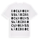 White t-shirt med Bockholmsskären ordlek t-shirt
