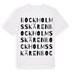 Bockholmsskären ordlek t-shirt – ekologisk bomull t-shirt från Pinshirt