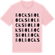 Pink Cotton t-shirt med Bocksbol ordlek t-shirt